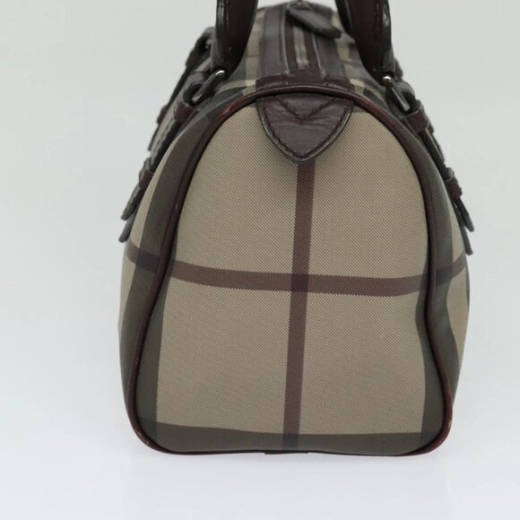 BURBERRY Nova Check Hand Bag PVC Beige Auth - Picture 4 of 16